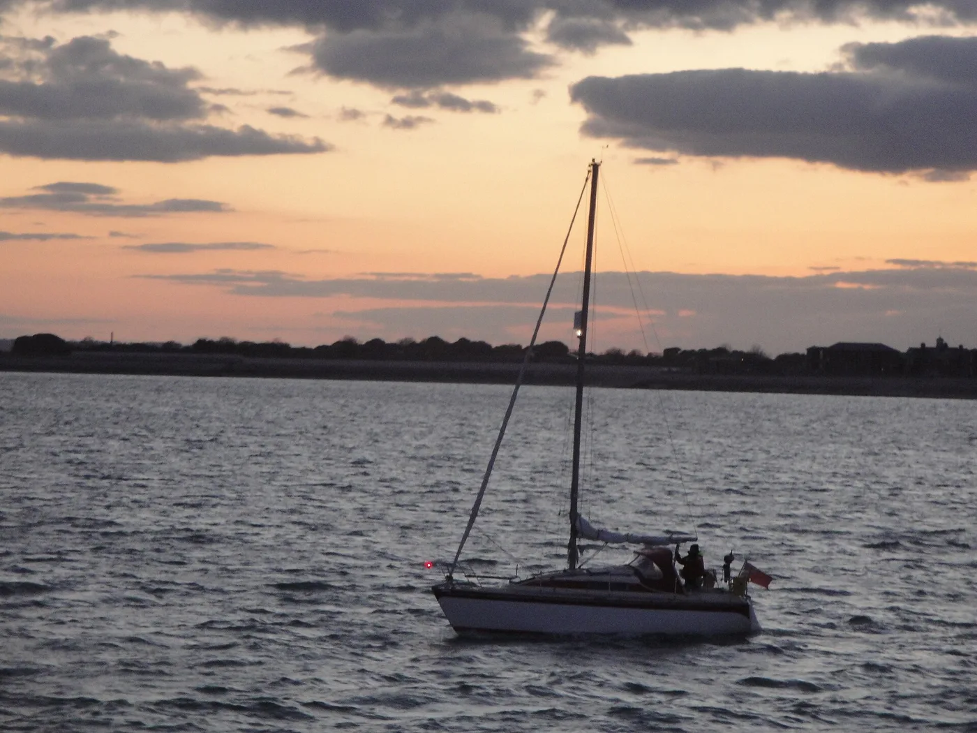 Yachts sailing in the Solent at sunset 2